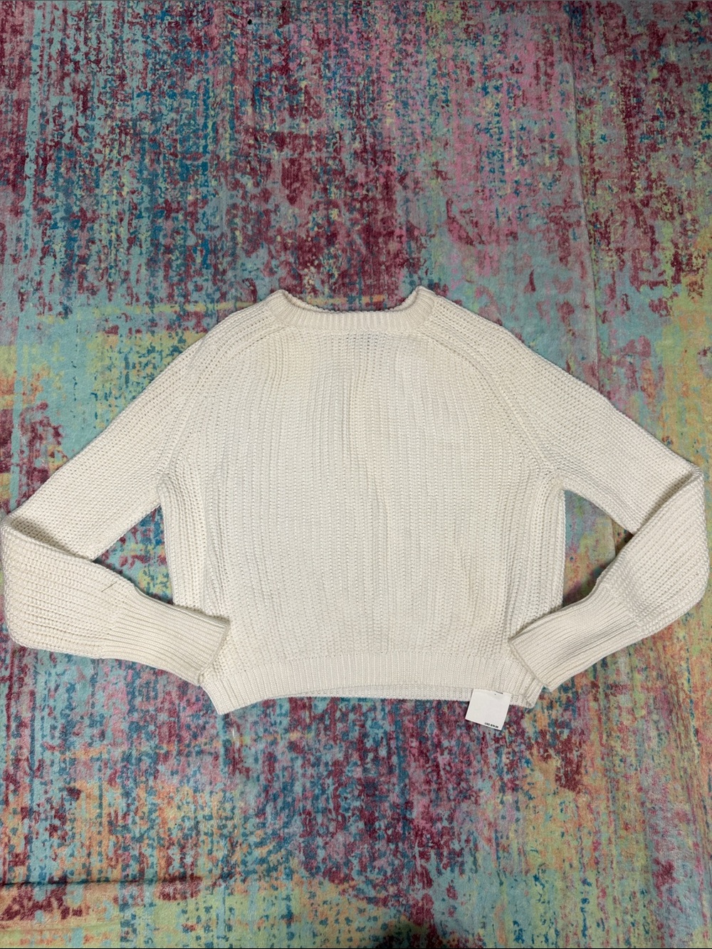 American Apparel Cream Crewneck Knit Sweater